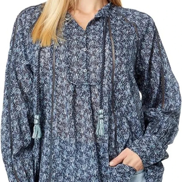 Joie Tops - Joie Blouse Med NWT Boho Style Blue